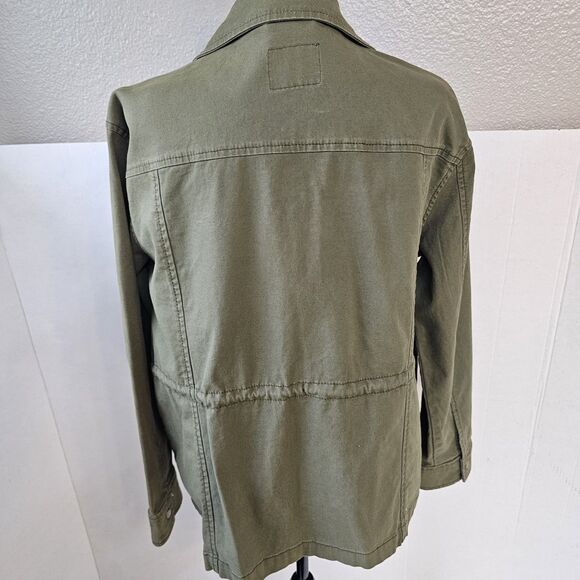 Women Old Navy Army Green Utility Jacket Sz Medium Pockets Gorp Core Casual S385 - Picture 4 of 9